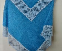 Детский голубой плед