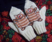 Варежки "Кот Мармот"