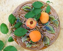 Брошечка "Нежный абрикос" 4см