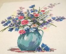 Букет астр и колокольчиков