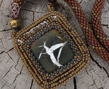 Кулон "Танец японского журавля"