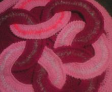 Двухсторонний вязаный коврик, Ручная работа, 