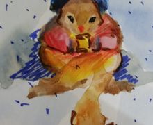 Открытка "милый кролик"