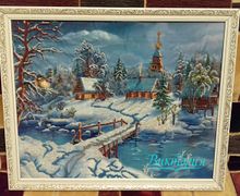 Картина вышитая бисером "Зимняя сказка"