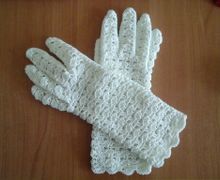 Вязанные ажурные перчаточки