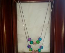 Комплект украшений "Радужное настроение" (колье и серьги)