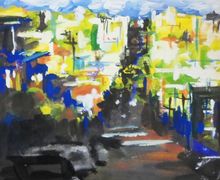 Город в ярких лучах