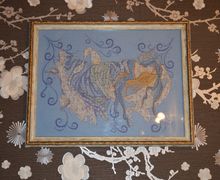 Вышитая картина "Богиня воздуха"