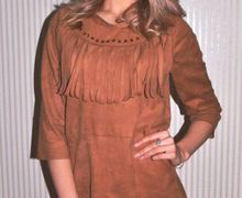 Платье из замши ручной работы