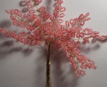 Розовые веточки из бисера (9 шт)