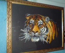 тигр, вышивка