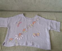 Льняная блуза "Божьи коровки"