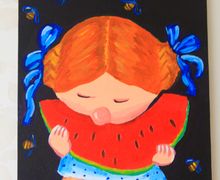 Девочка с арбузом (копия Гапчинской)