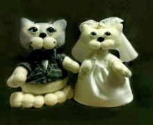 Свадебная парочка котиков Мурис и Муриса  ручной работы.