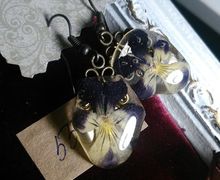 Серьги Анютины глазки