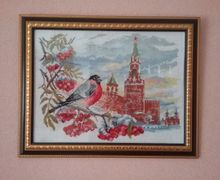 Вышивка Снегирь