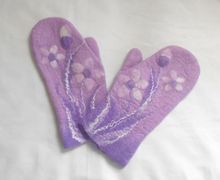 Варежки валяные