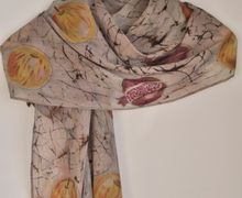 Шарф "Гранаты и яблоки"