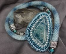 Кулон "Байкальский лёд". С флюоритом.