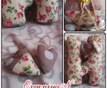 именная буква с декором 2 сердца