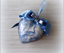 Керамическое сердце "Павлин"