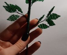 Роза из бисера (белая)