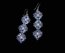 Серьги с жемчугом сваровски