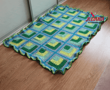 Вязаный плед, одеяло, коврик