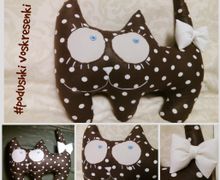 Авторские подушки котики