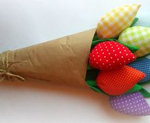 Текстильный тюльпаны