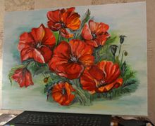 Холст масло Маки