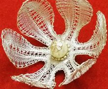 Брошь "Серебряный цветок"