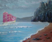 Алые паруса, картина маслом