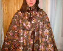 Накидка - пончо " Кофейный дисерт " 