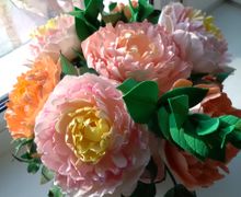 Букет пионов ручной работы