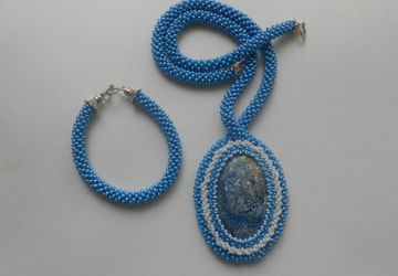 Комплект украшений из бисера Нежность