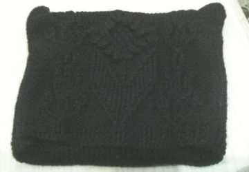 Шапочка "Черные цветы"