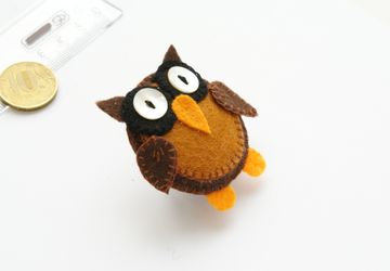 Брошь "Глазастый филин"