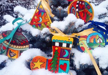 ёлочные игрушки деревянные