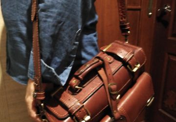 кожаная сумка полностью ручная работа