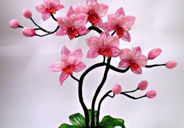 Орхидея из бисера своими руками