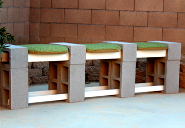 КАК СДЕЛАТЬ СКАМЕЙКУ ИЗ ШЛАКОБЛОКА