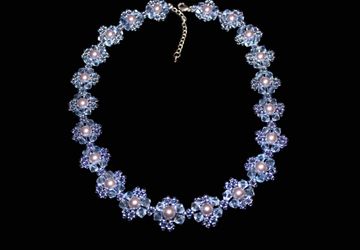 Ожерелье с жемчужинами сваровски