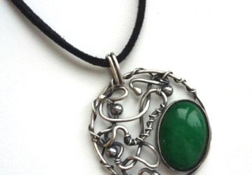 Серебряный кулон с авантюрином