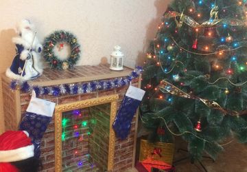 Декоративный камин к новому году