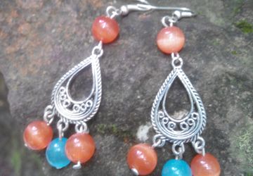 Серьги с кошачьими глазками