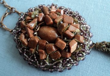 кулон Золотой песок