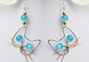 Идея-Как сделать прелестные серьги "Коты", своими руками.