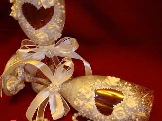 Свадебные бокалы своими руками