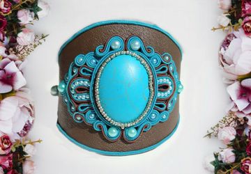 Браслет женский из натуральной кожи.